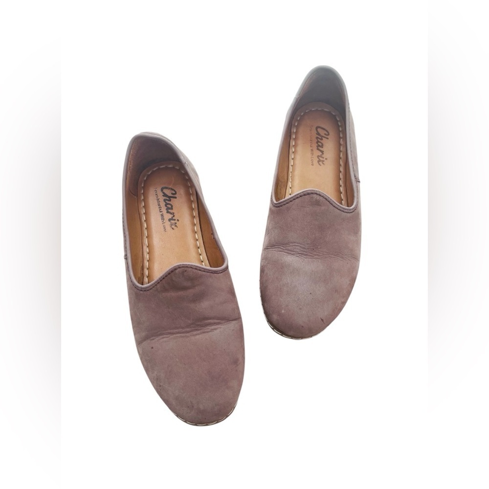 Charix Women's Brown Slip On Shoes Leather Size 38 or 8 US